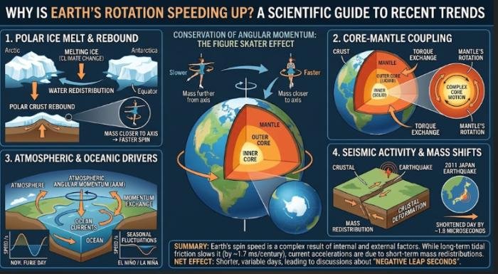 earth spinning faster